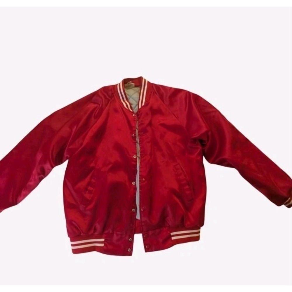 Corvette Club of Michigan‎ Vintage Retro Varsity Jacket Red Size Large